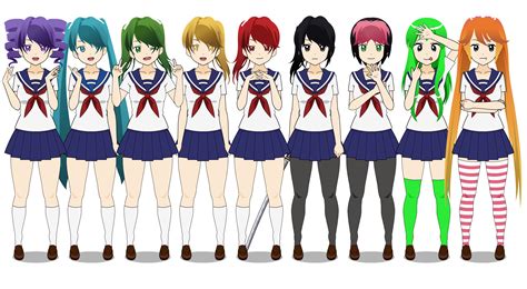 Characters in Yandere Simulator .